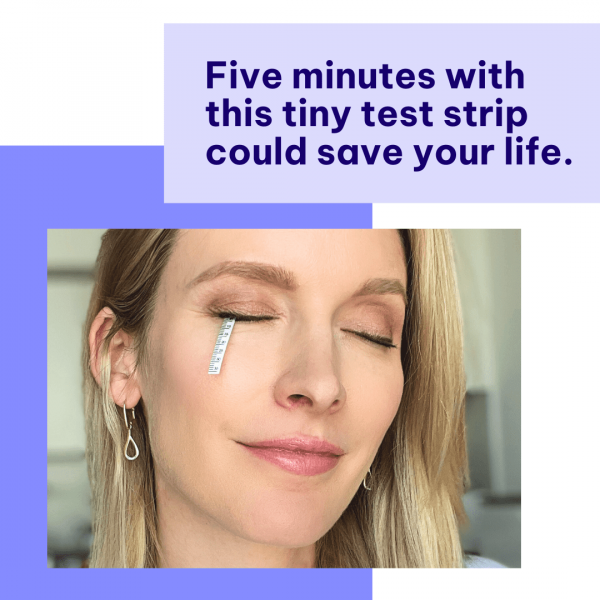 five minutes with this test strip could save your life graphic